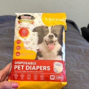 Yellow Disposable Pet Diapers - Medium